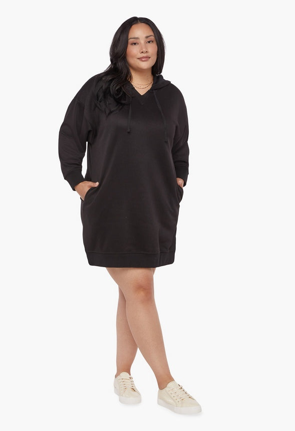 PLUS SIZE SWEATSHIRT DRESS Black