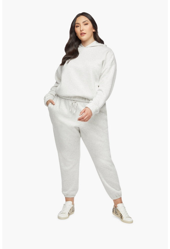 Plus Size Relaxed Sweatshirt Hoodie Light Grey Heather