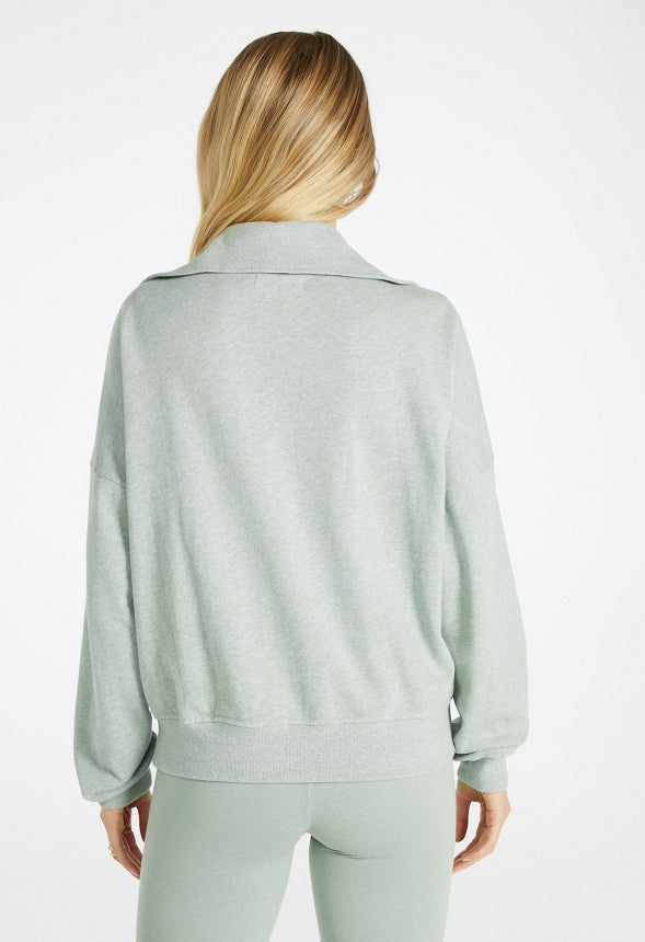 Half Zip Pullover Jacket Heathered Desert Sage
