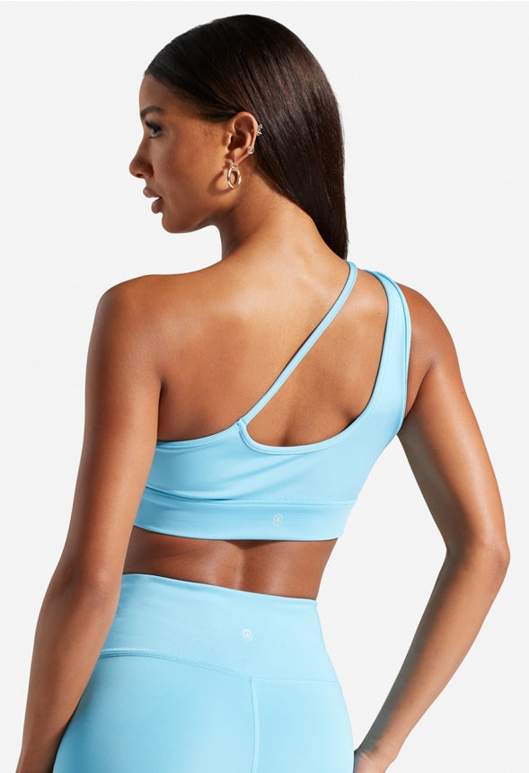 ASYMMETRICAL SPORTS BRA Blue Grotto