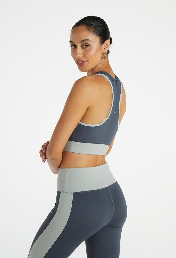 Halter Active Sports Bra Ombre Blue Multi