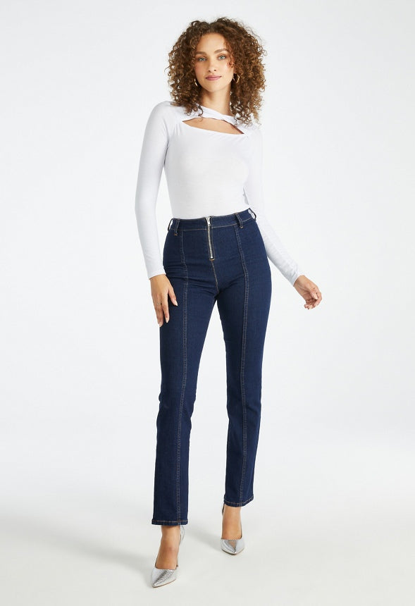 Shay Booty Sculptor Moto Bootcut Jeans Storm