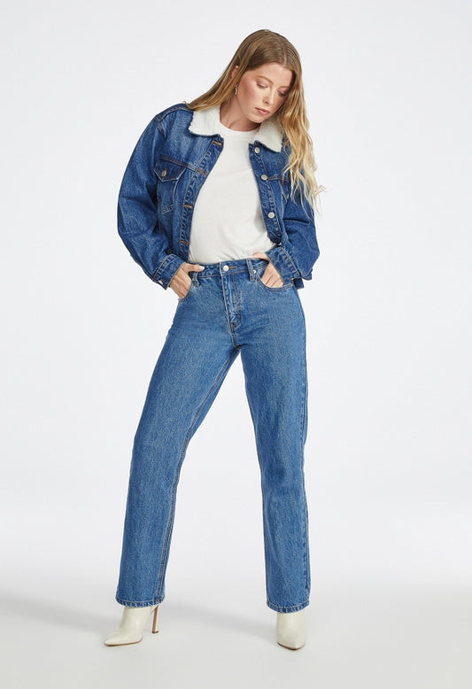 Ali High Rise Bootcut Jeans Dark Vintage Blue
