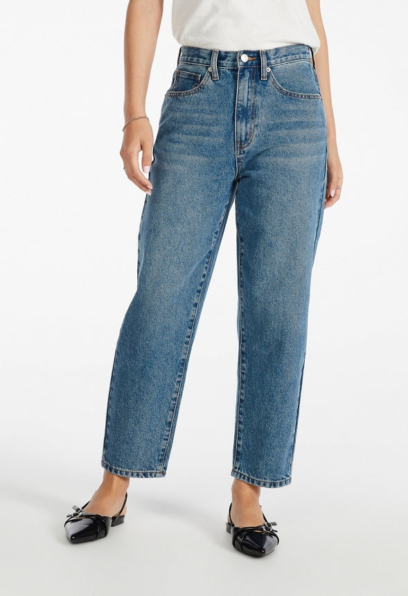 Noah High Rise Ankle Barrel Leg Jeans Frequency