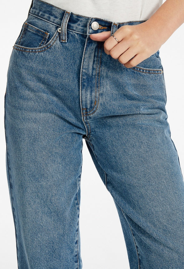 Noah High Rise Ankle Barrel Leg Jeans Frequency
