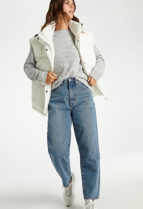 Noah High Rise Ankle Barrel Leg Jeans Frequency