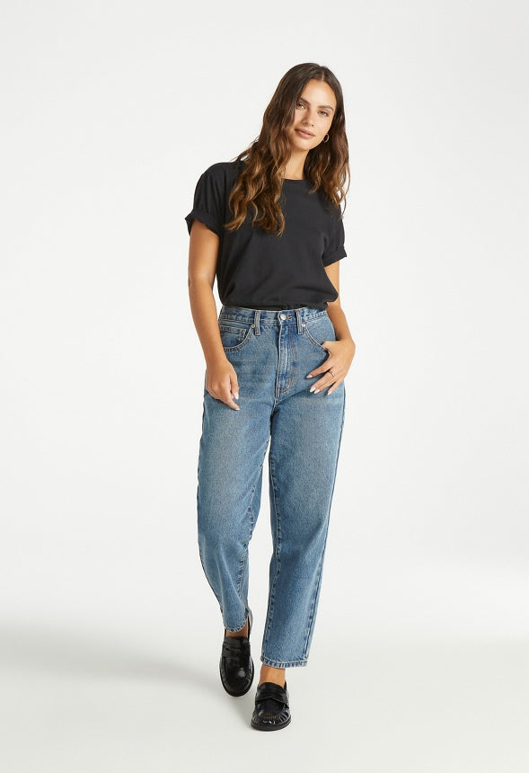 Noah High Rise Ankle Barrel Leg Jeans Frequency