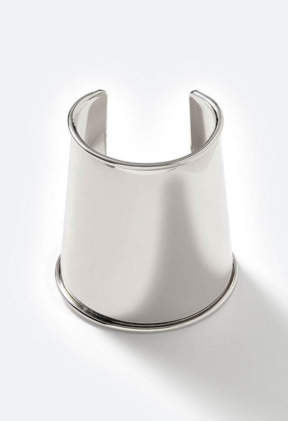 Liv Statement Smooth Metal Cuff  Silver