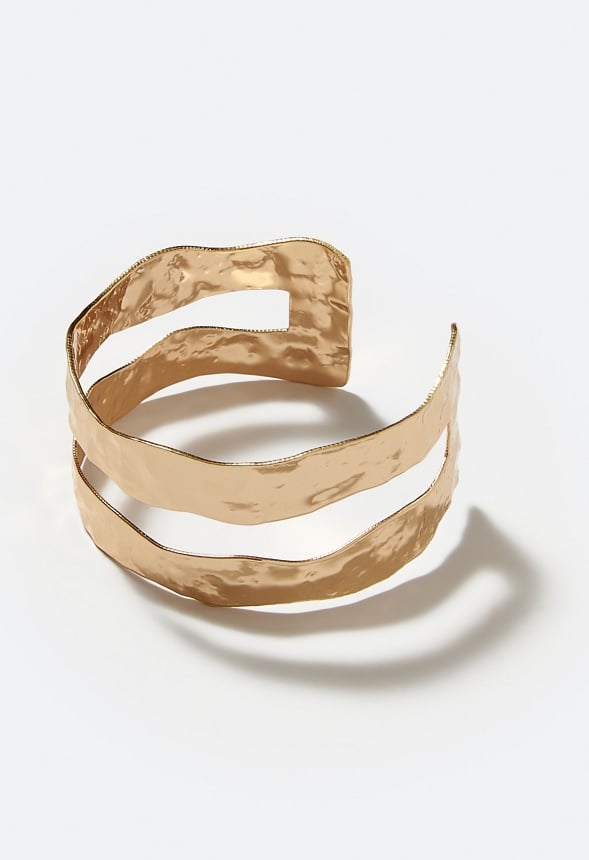 Anu Textured Metal Open Cuff Gold