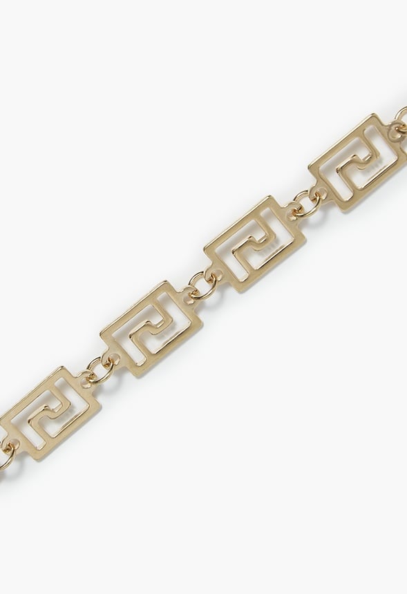 Charli Geometric Link Chain Belt Gold