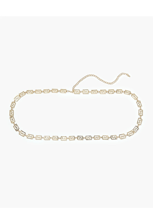 Charli Geometric Link Chain Belt Gold