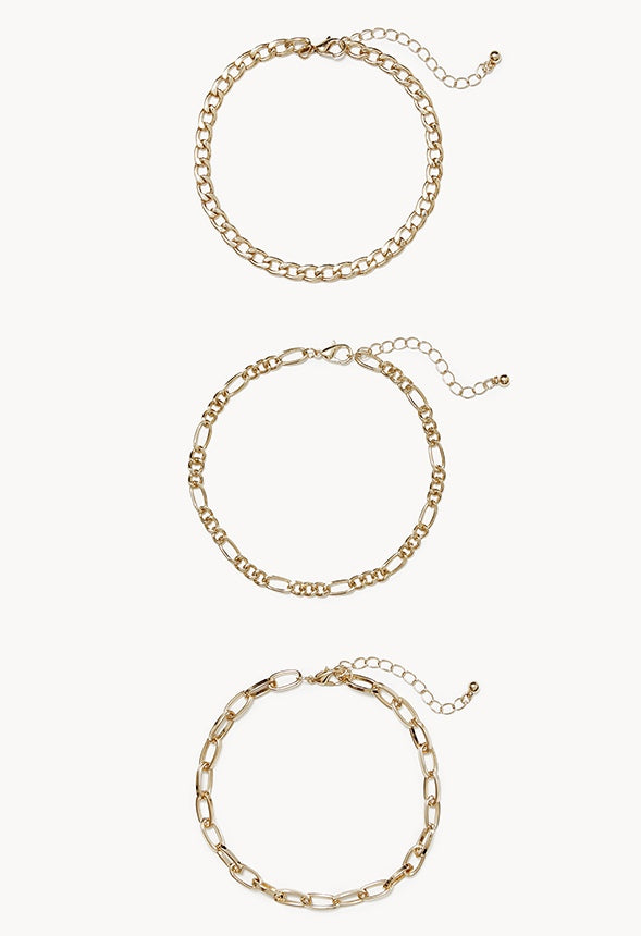 Freya Multi Chain Anklet Gold