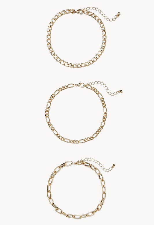 Freya Multi Chain Anklet Gold