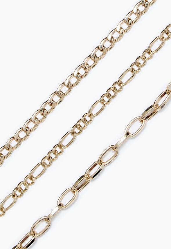 Freya Multi Chain Anklet Gold