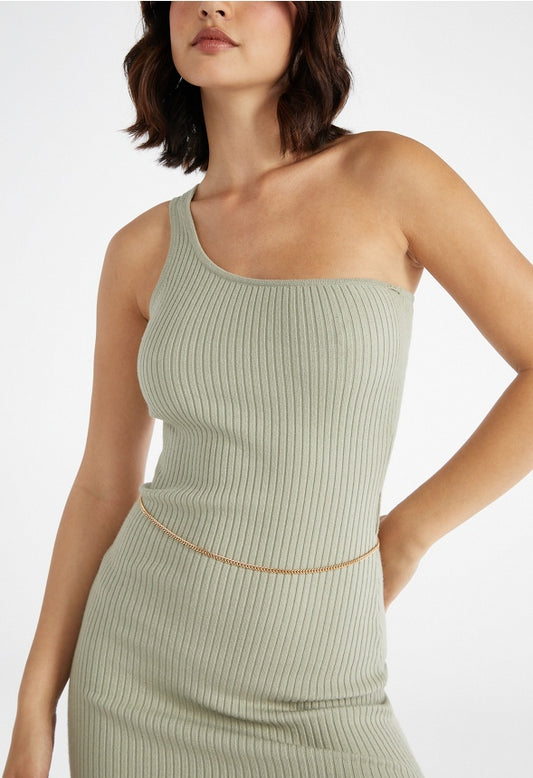 Chloe Multi Row Belly Chain  Clear/Gold