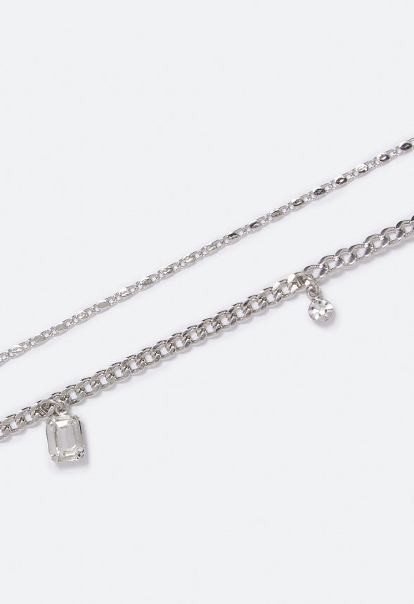 Maya Crystal Belly Chain Clear/Silver
