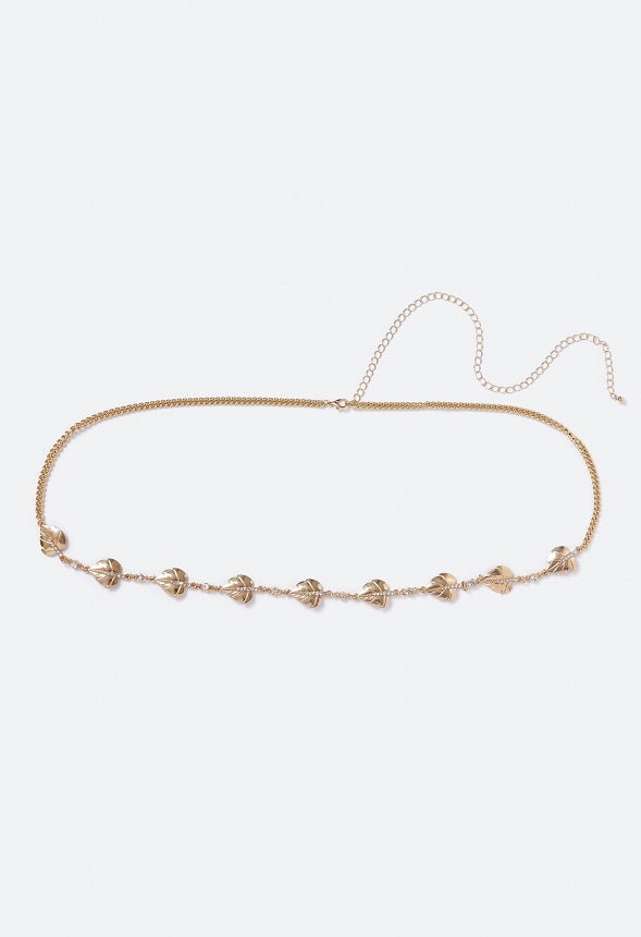 Elle Leaf Motif Belt  Gold