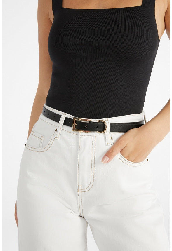 Multi Pack Thin Belt Trio Black/ Cognac/ Birch White