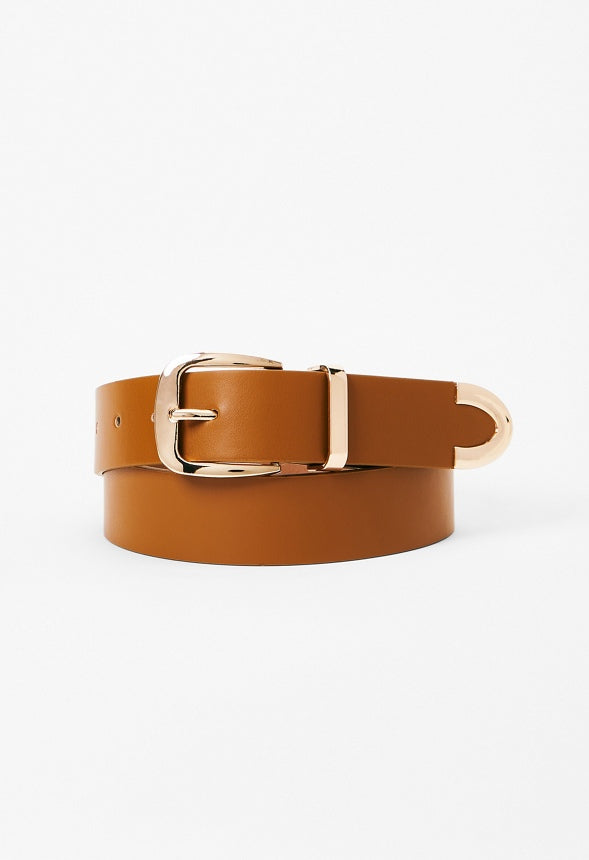 Sleek Western Belt Camel
