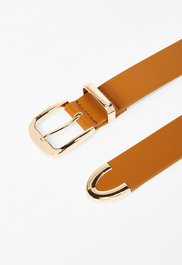 Sleek Western Belt Camel