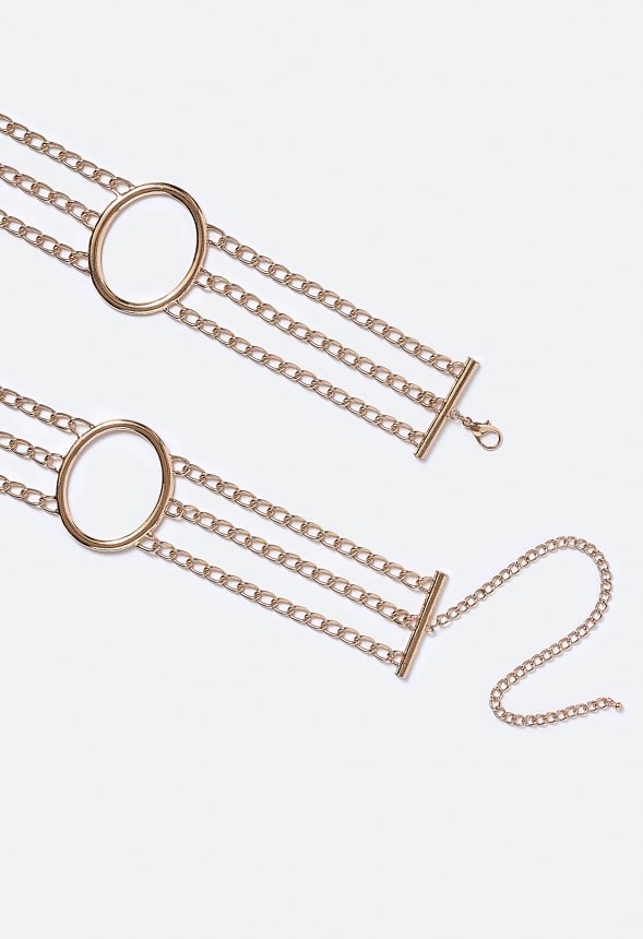 Dala Smooth Rings And Chains Belt Gold