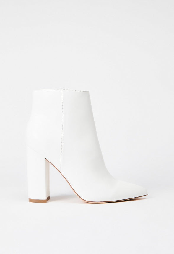 Rosamund Block Heeled Bootie Bright White