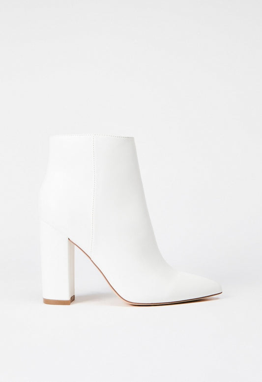 Rosamund Block Heeled Bootie Bright White