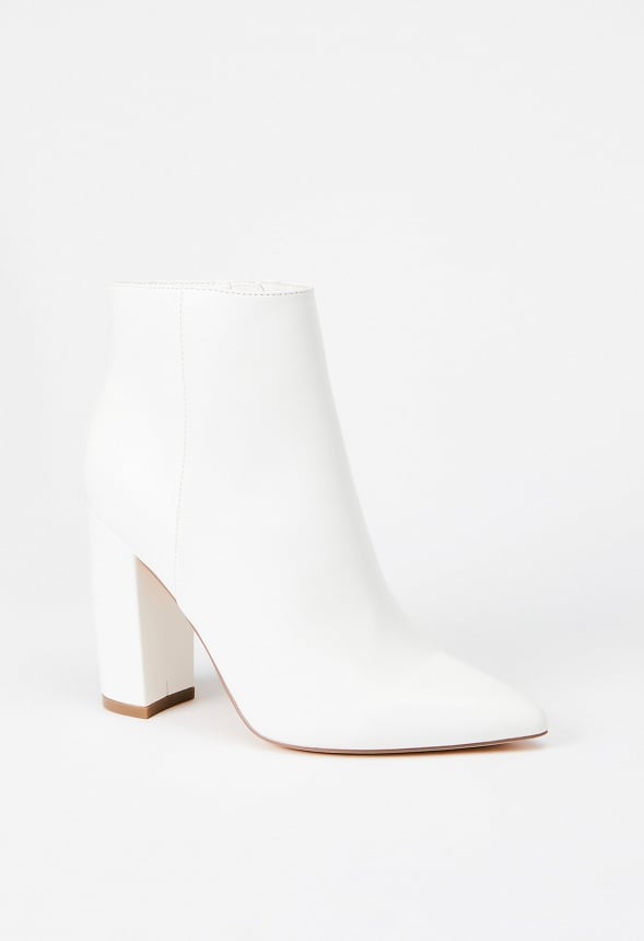 Rosamund Block Heeled Bootie Bright White