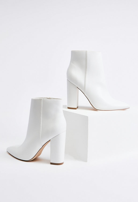 Rosamund Block Heeled Bootie Bright White