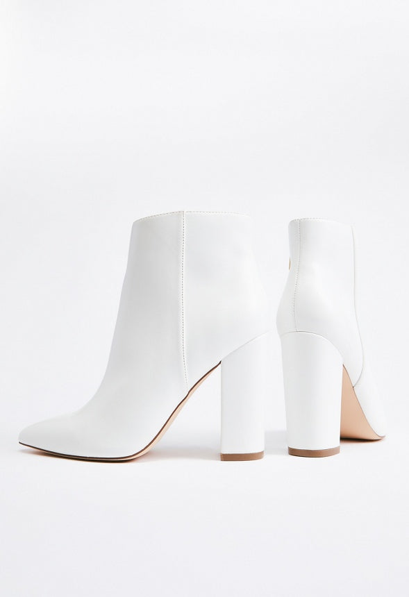 Rosamund Block Heeled Bootie Bright White
