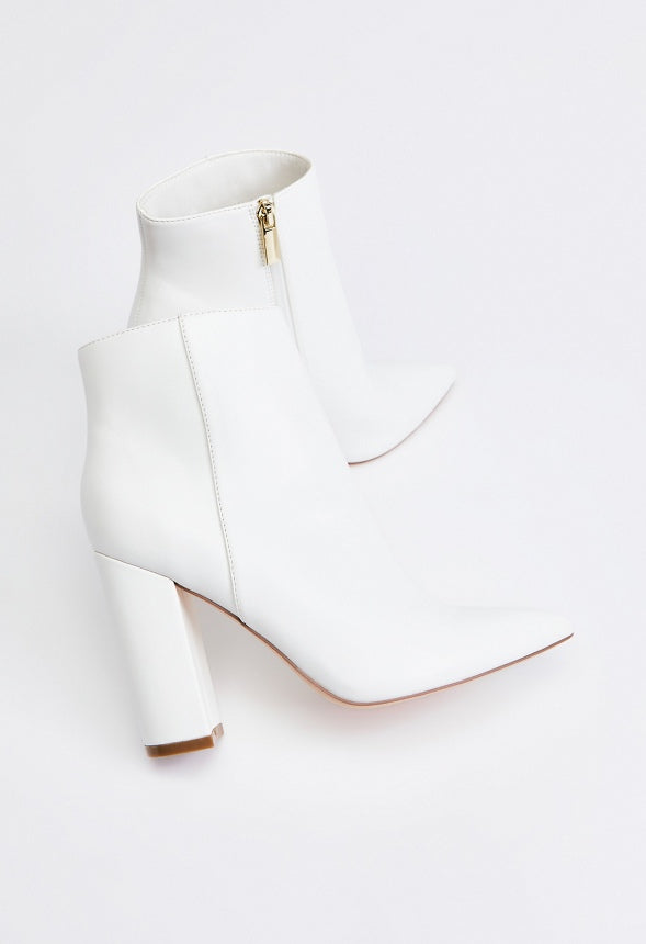 Rosamund Block Heeled Bootie Bright White