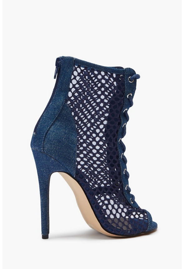 CAEDANCE PEEP TOE BOOTIE Denim