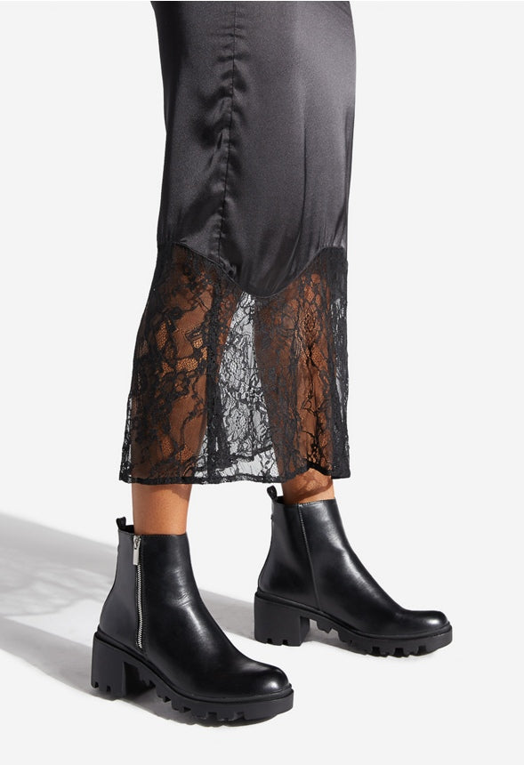 DANILYN LUG SOLE BOOTIE Black