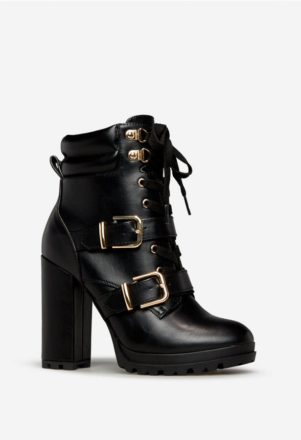 ANALISA BLOCK HEEL BOOTIE Black