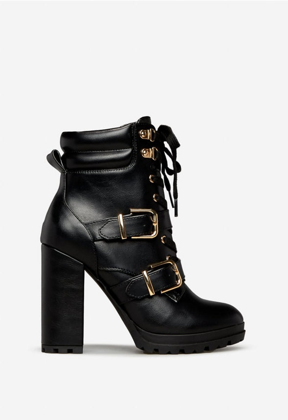 ANALISA BLOCK HEEL BOOTIE Black