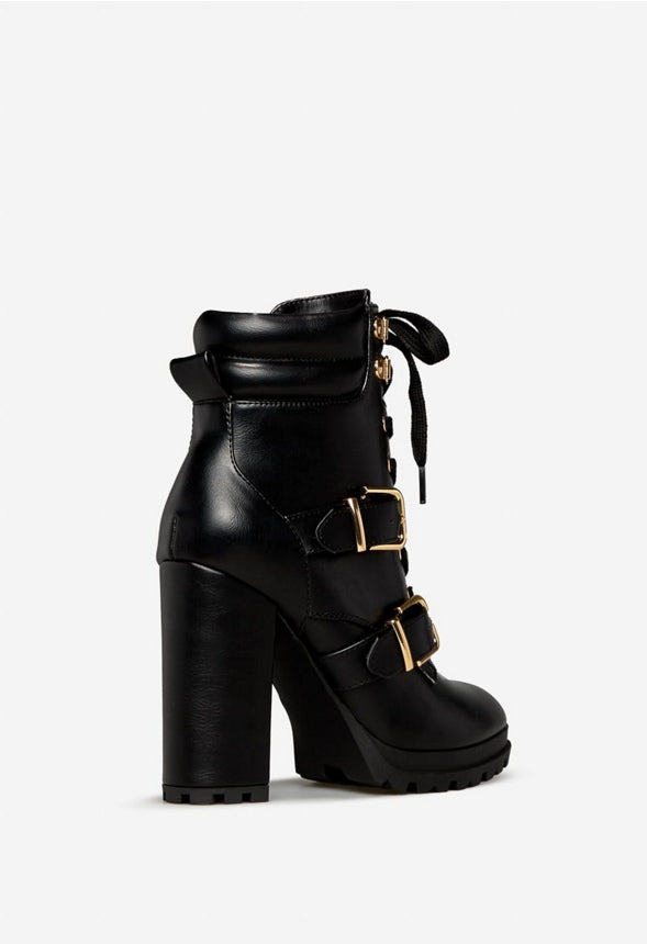 ANALISA BLOCK HEEL BOOTIE Black