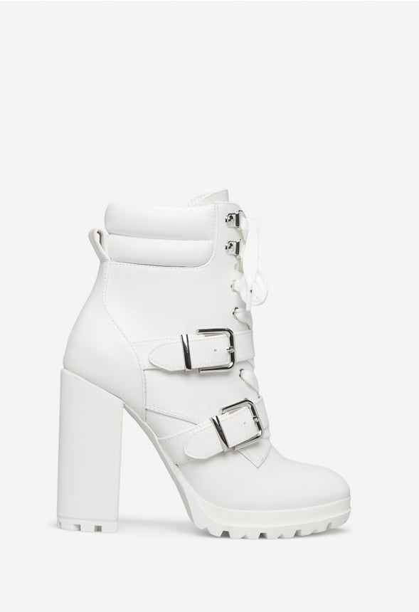 ANALISA BLOCK HEEL BOOTIE White