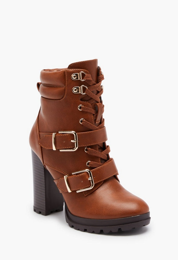 ANALISA BLOCK HEEL BOOTIE Whiskey