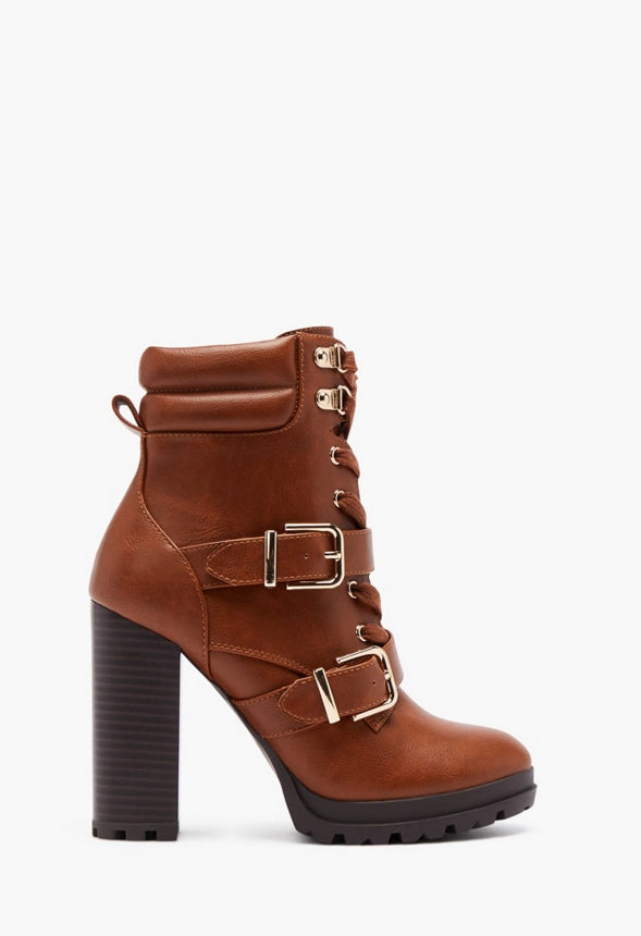 ANALISA BLOCK HEEL BOOTIE Whiskey