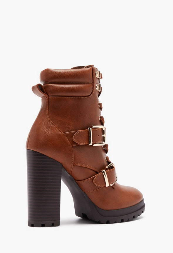 ANALISA BLOCK HEEL BOOTIE Whiskey