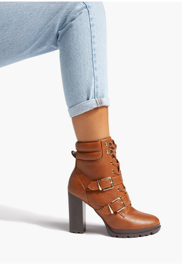 ANALISA BLOCK HEEL BOOTIE Whiskey