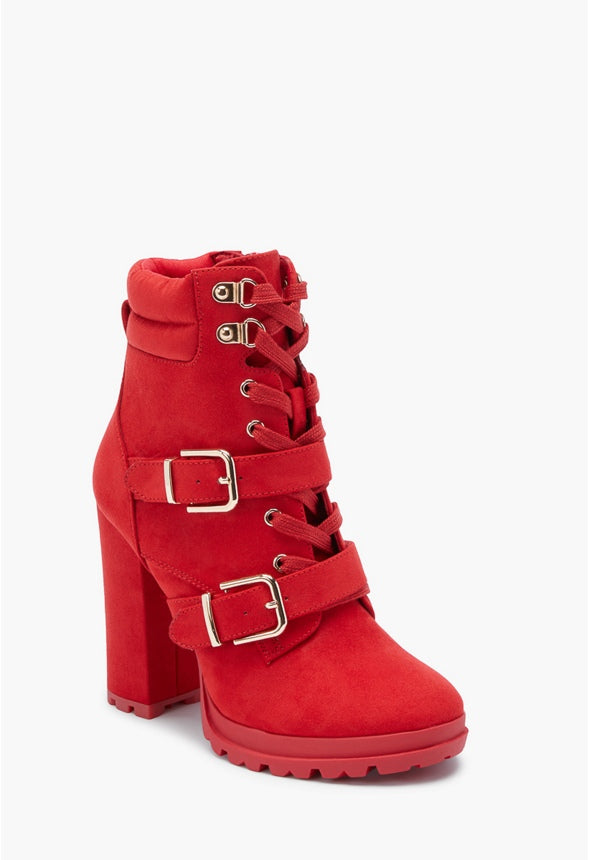 ANALISA BLOCK HEEL BOOTIE Chili Pepper