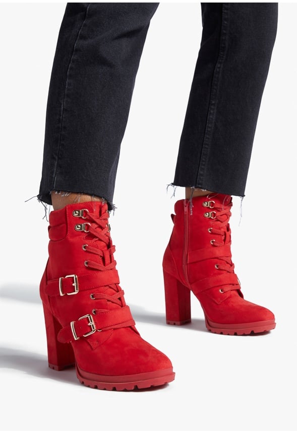 ANALISA BLOCK HEEL BOOTIE Chili Pepper