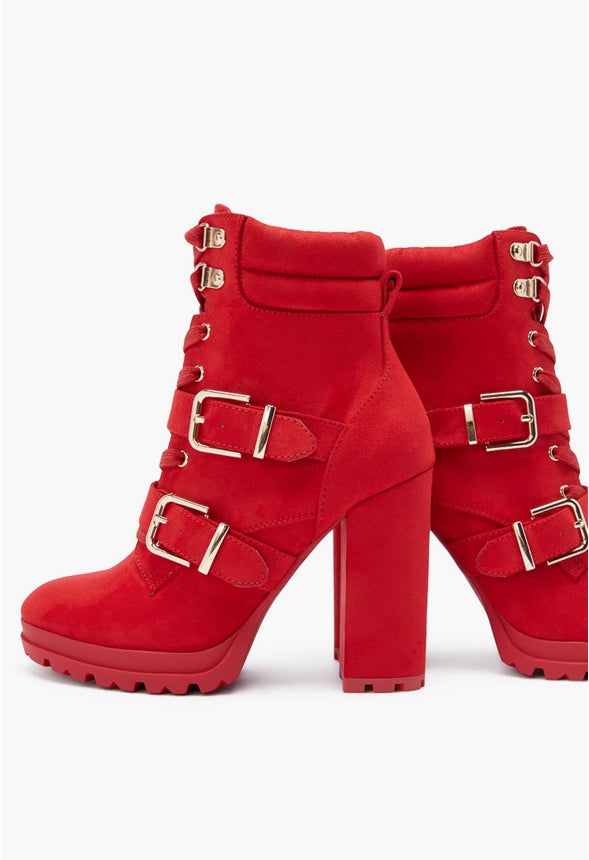 ANALISA BLOCK HEEL BOOTIE Chili Pepper