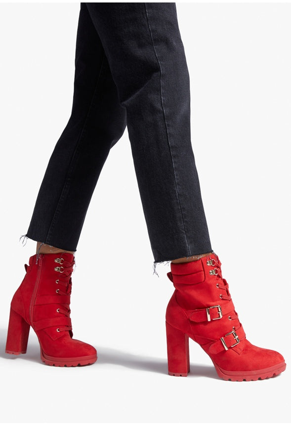 ANALISA BLOCK HEEL BOOTIE Chili Pepper