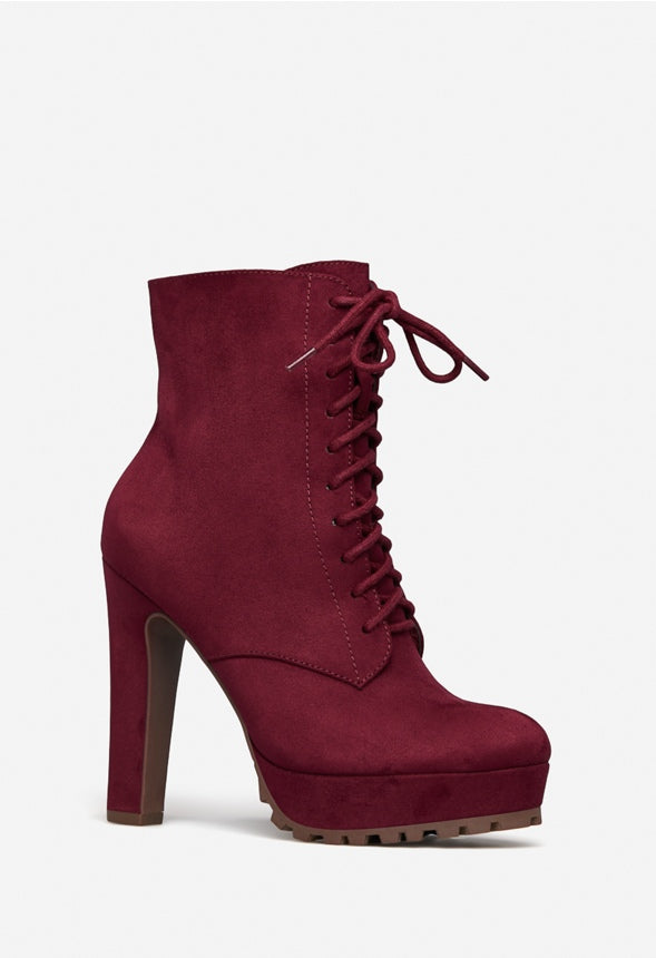 DELIA LACE UP BOOTIE Cordovan