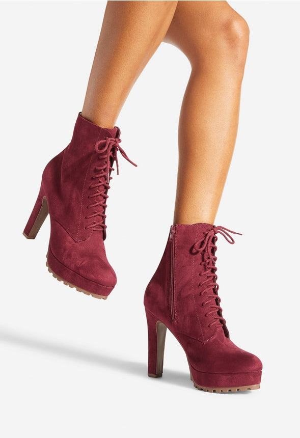 DELIA LACE UP BOOTIE Cordovan
