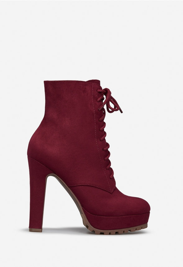 DELIA LACE UP BOOTIE Cordovan