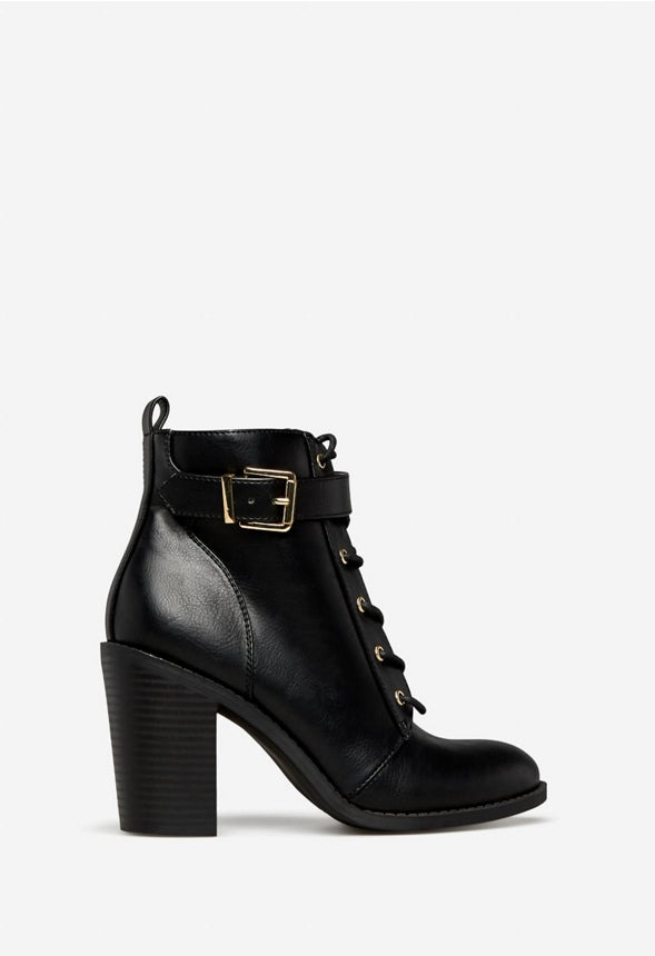 DILLY BLOCK HEEL BOOTIE Black