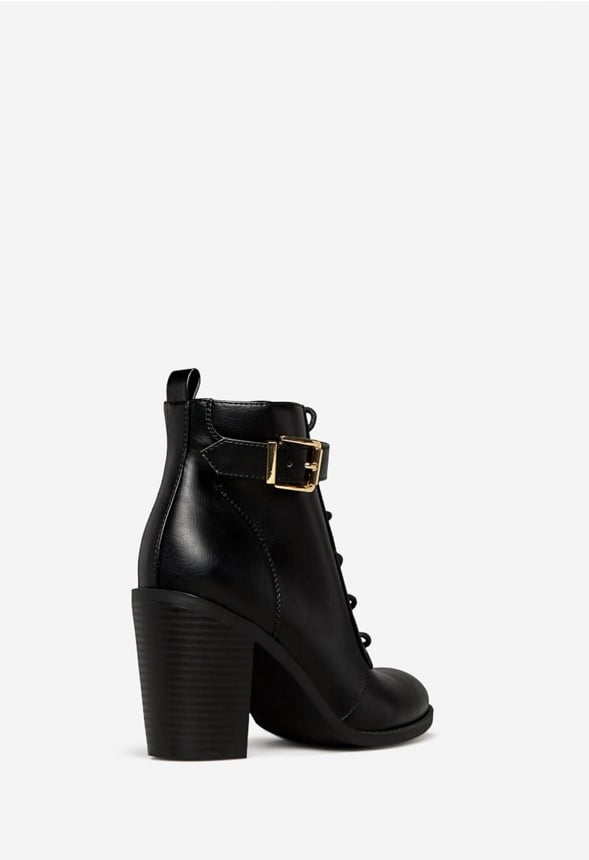 DILLY BLOCK HEEL BOOTIE Black